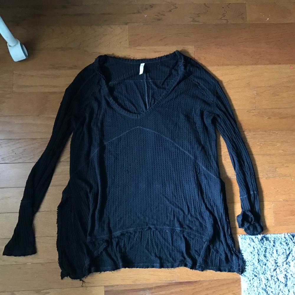 FREE PEOPLE black long tunic sweater